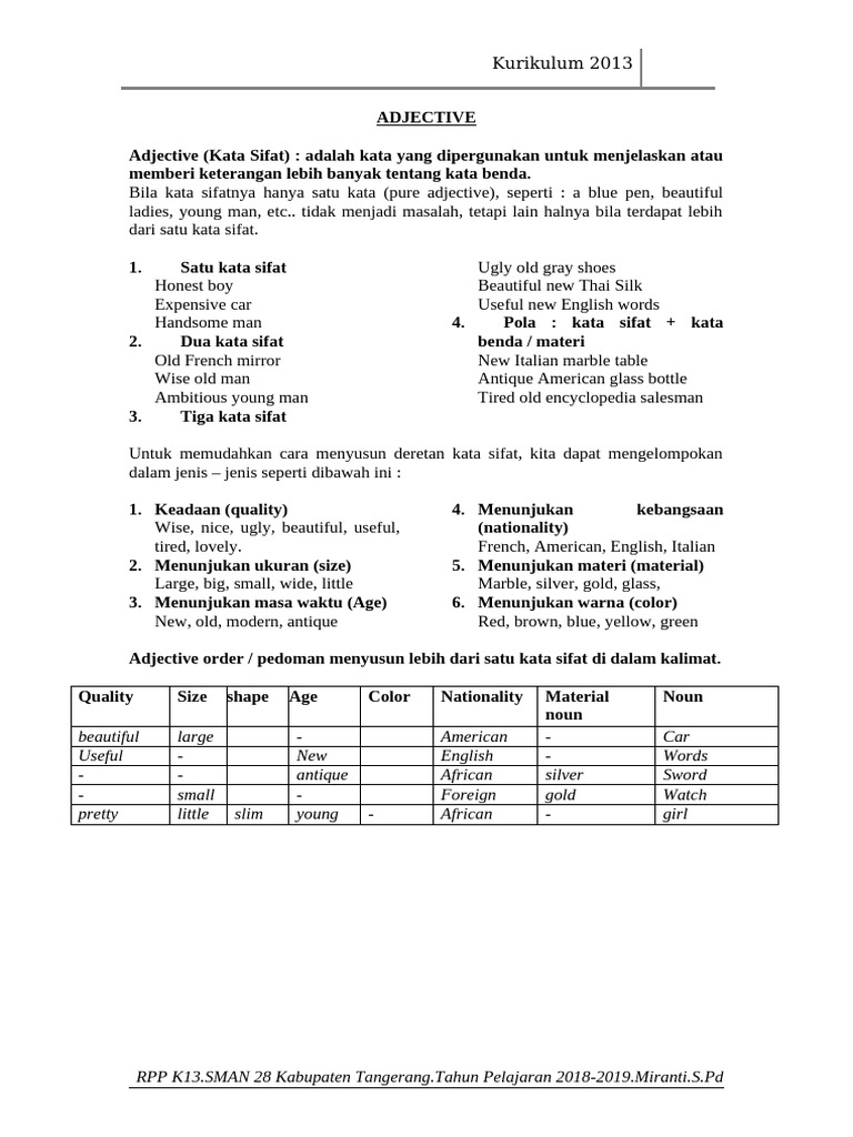 ADJECTIVE | PDF | Linguistic Morphology | Interpretation (Philosophy)