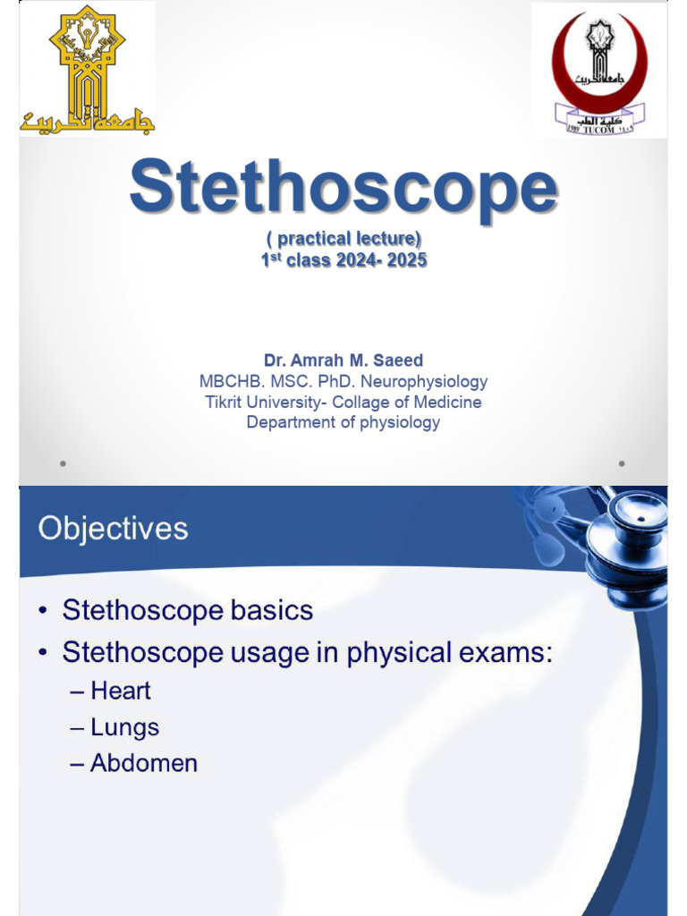 Understanding Stethoscopes in Medicine | PDF