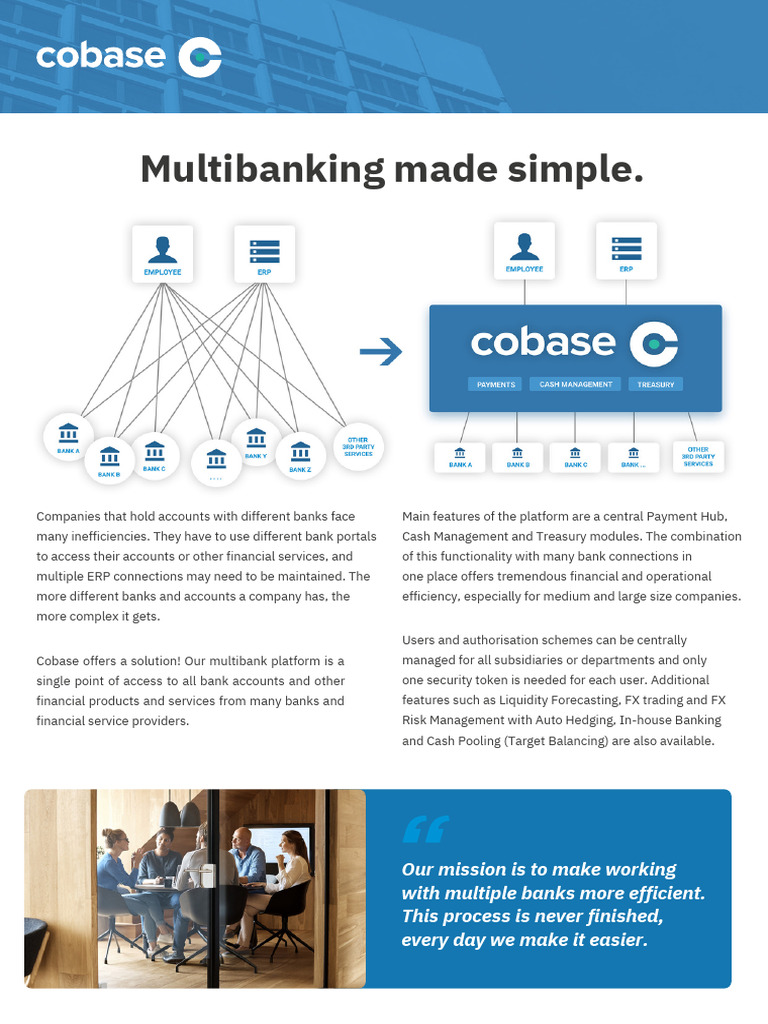 Simplify Multibanking with Cobase Solutions | PDF | Banks | Enterprise ...