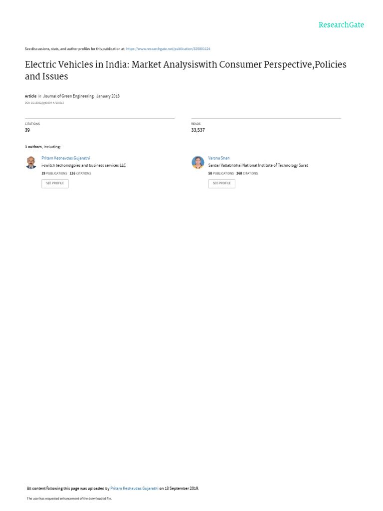 Electric Vehicles in India Market Analysiswith Consumer Perspective ...