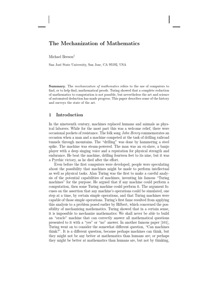 Mechanizing Mathematical Proofs | PDF | Mathematical Logic | Axiom