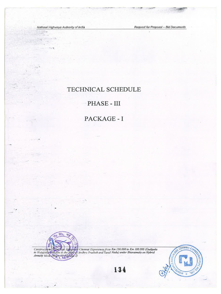 Phase III: Package I Schedules | PDF