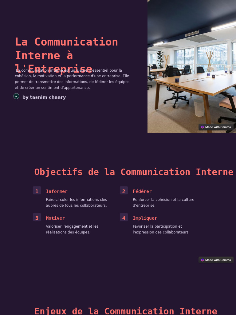 Importance de la Communication Interne | PDF | Communication humaine ...