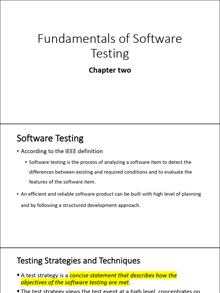 Chapter-2 Fundamentals of Software Testing | PDF | Software Testing ...