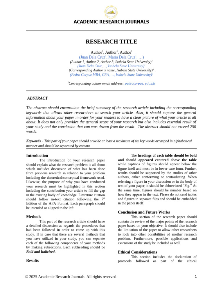 Research Paper Structure Guide | PDF | Citation