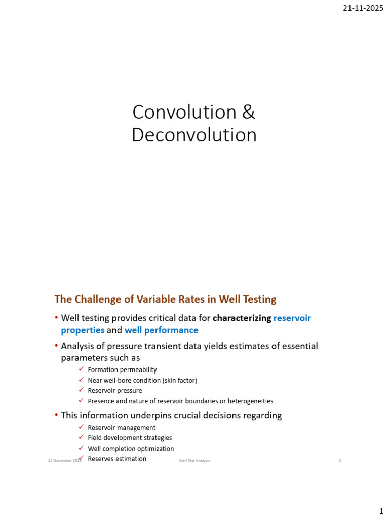 Convolution and Deconvolution in Well Testing | PDF | Laplace Transform ...