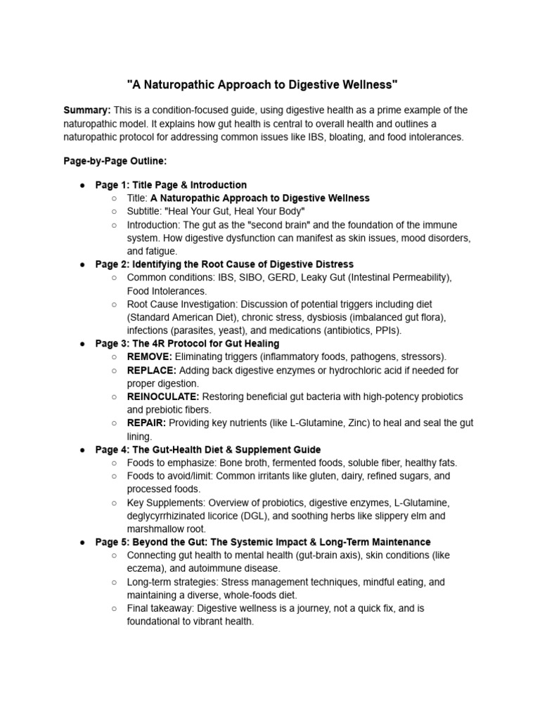 Naturopathic Digestive Health Guide | PDF | Irritable Bowel Syndrome ...