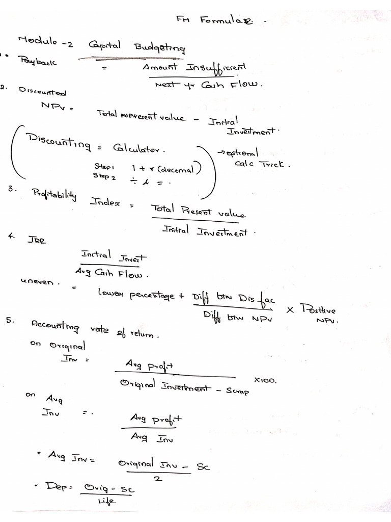 FM Formulae | PDF