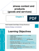 The Business Context and Products (Goods and Services) : David Campbell, David Edgar & George Stonehouse
