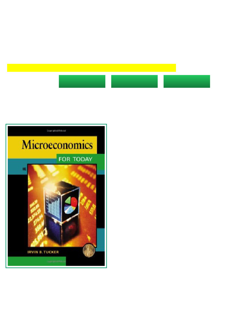 Test Bank for Microeconomics for Today 8th Edition by Tucker No Waiting ...