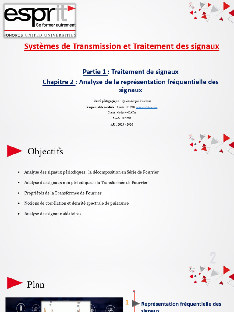 Analyse Fréquentielle des Signaux | PDF | Densité spectrale de ...