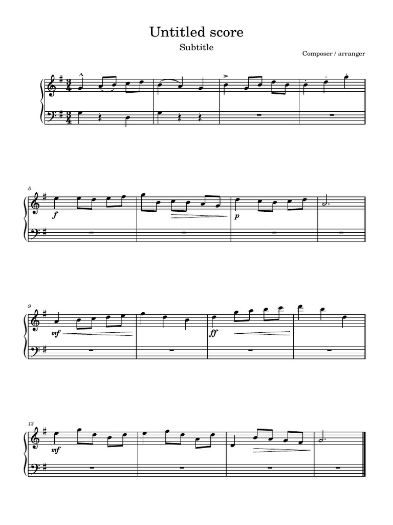 Composer and Arranger Score Guide | PDF