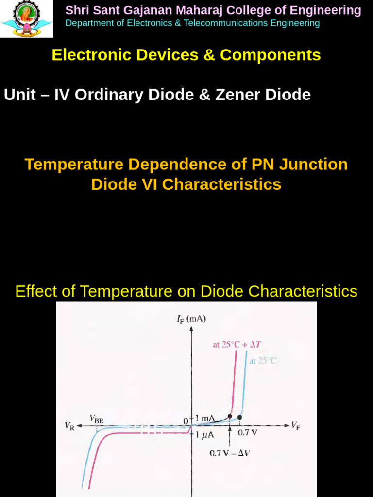 Temperature Effects on Diode Characteristics | PDF | Diode | P–N Junction