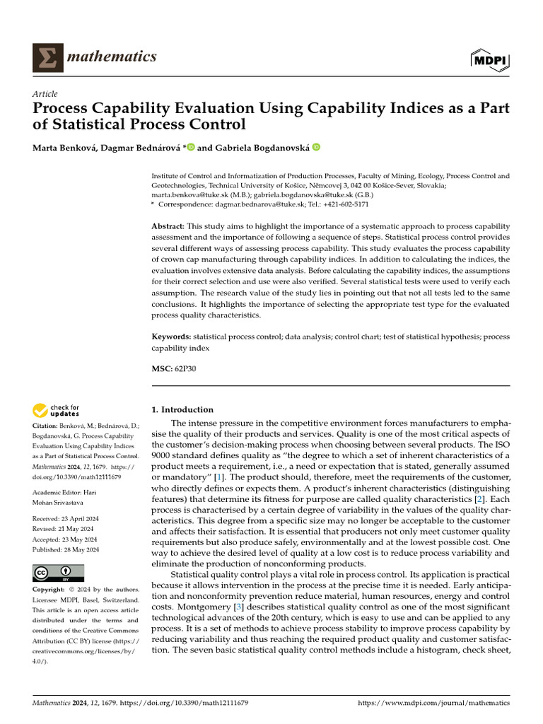 Process Capability Evaluation with Indices | PDF | Histogram | Statistics