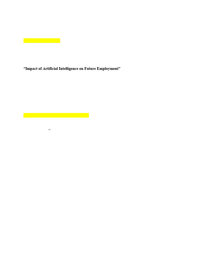 AI Impact on Employment Test Paper | PDF | Mathematics | Elementary ...