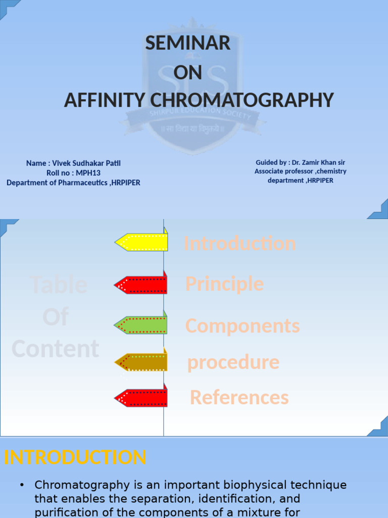 Affinity Chromatography Seminar Overview | PDF | Chromatography ...