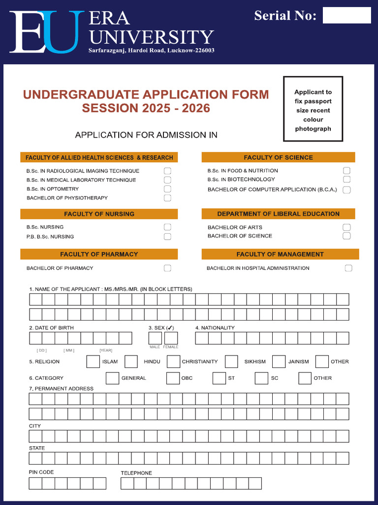 Ug Form | PDF