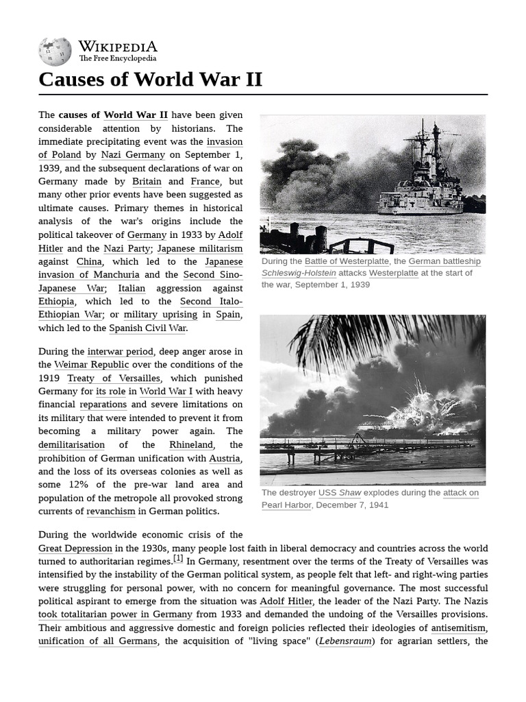 Causes of World War II | PDF | World War II | Military
