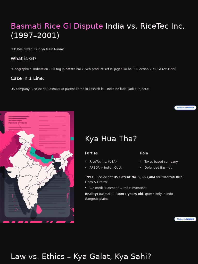 Basmati Rice GI Battle: India vs. RiceTec | PDF | Rice | Intellectual ...