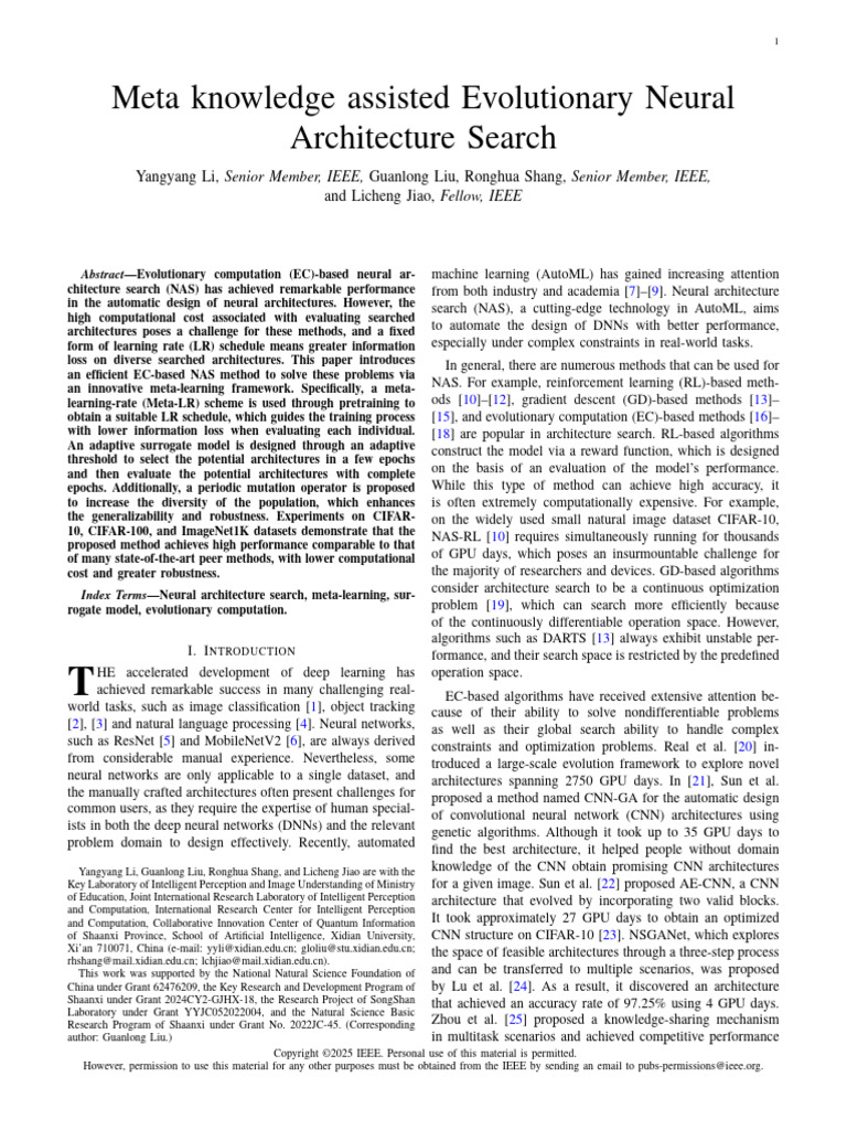 Efficient EC-Based Neural Architecture Search | PDF | Mathematical ...
