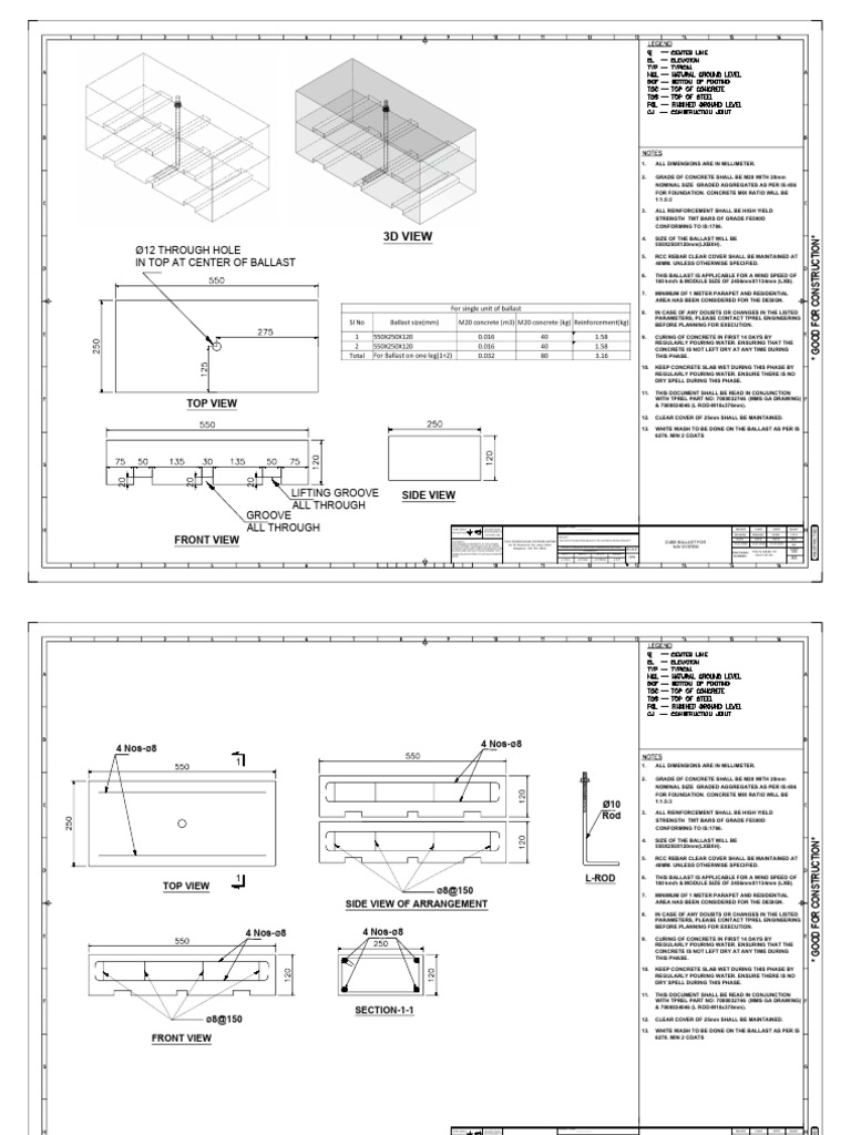 1kW PMSG Foundation Ballast Design | PDF | Concrete | Civil Engineering