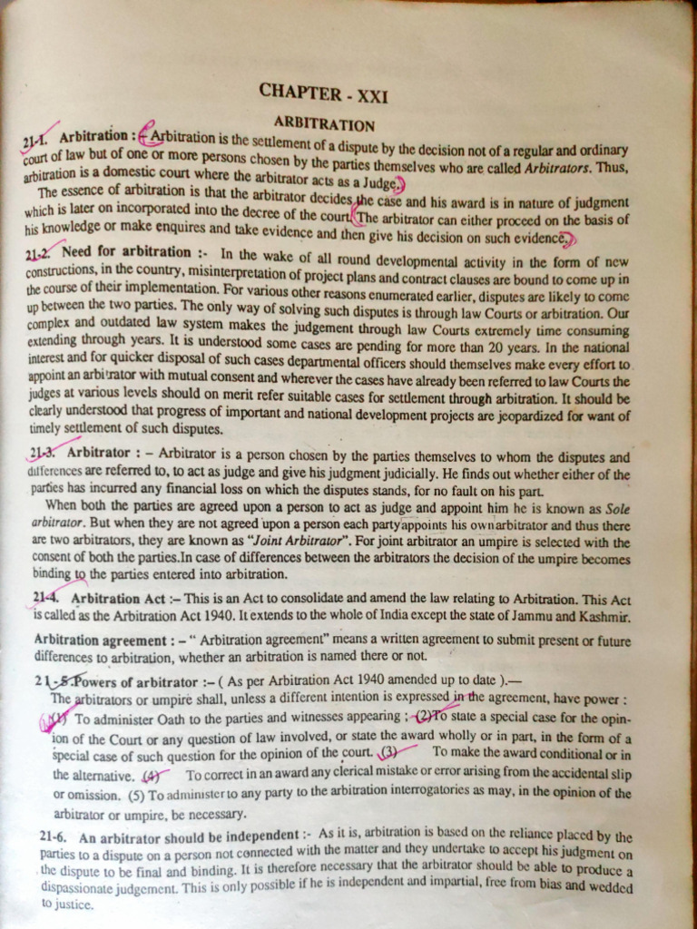 Notes Arbitration | PDF