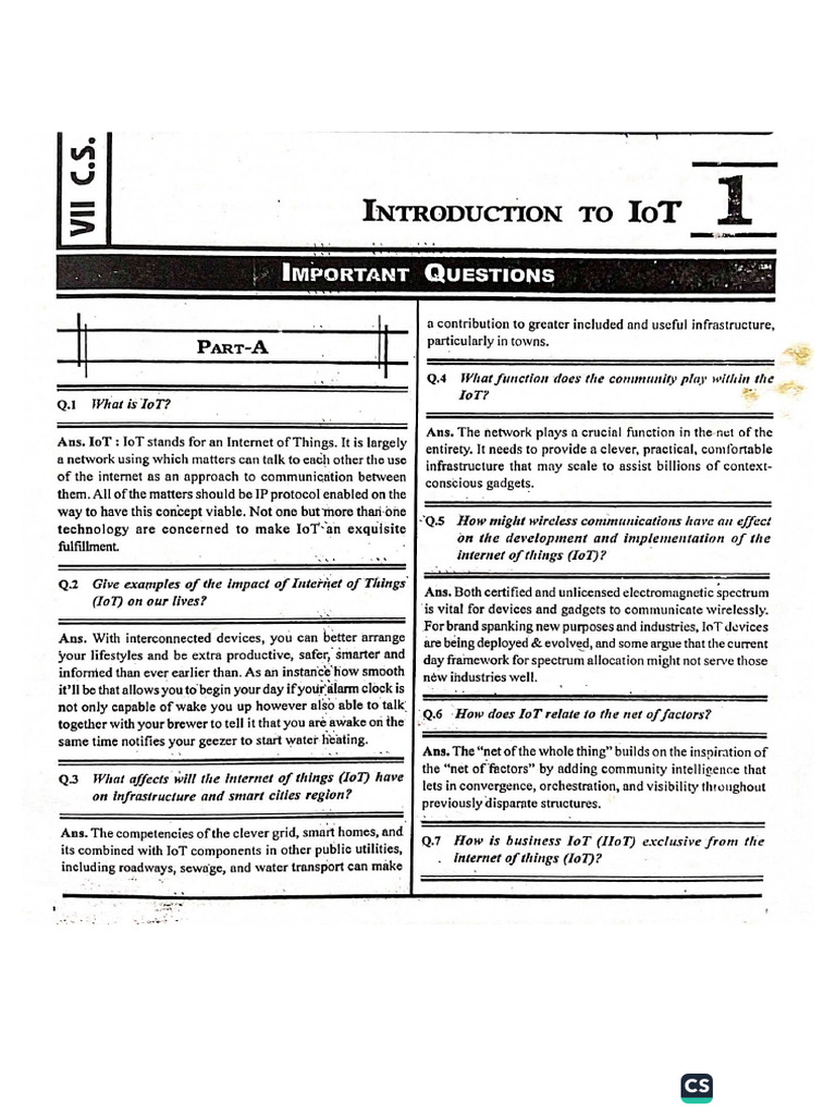 IoT Unit 1 | PDF