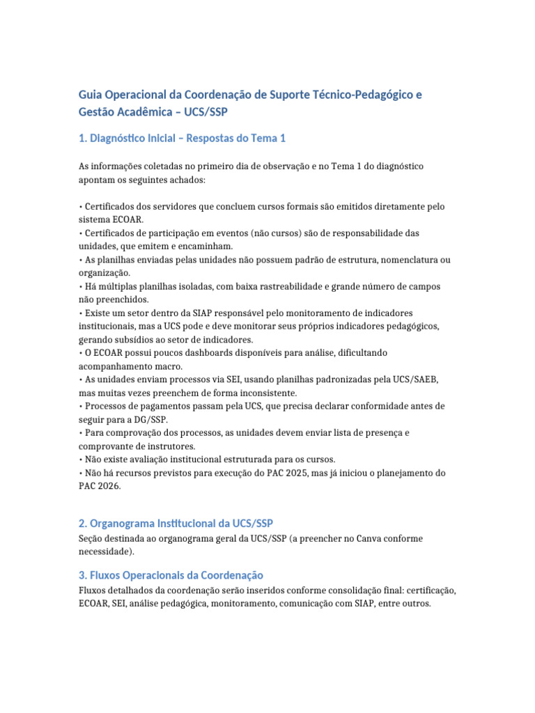 Guia de Suporte Técnico-Pedagógico UCS | PDF