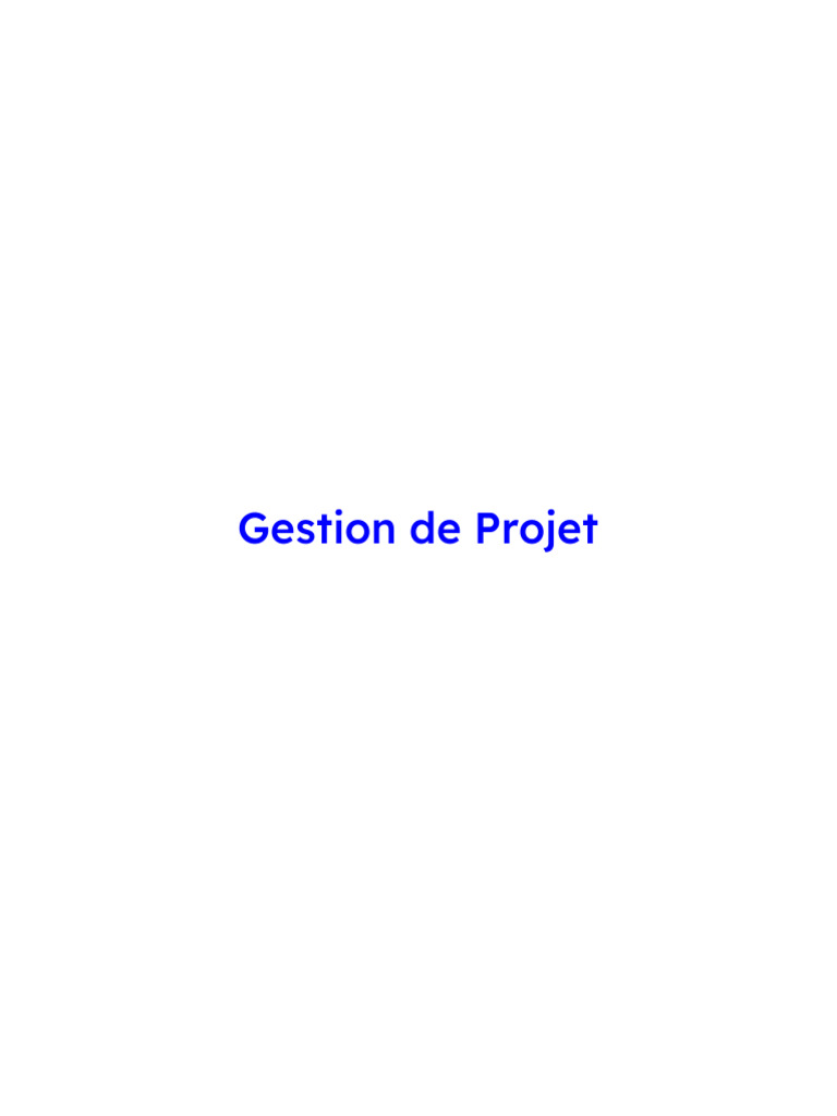 Gestion de Projet : Méthodes et Outils | PDF | Gestion de projet ...