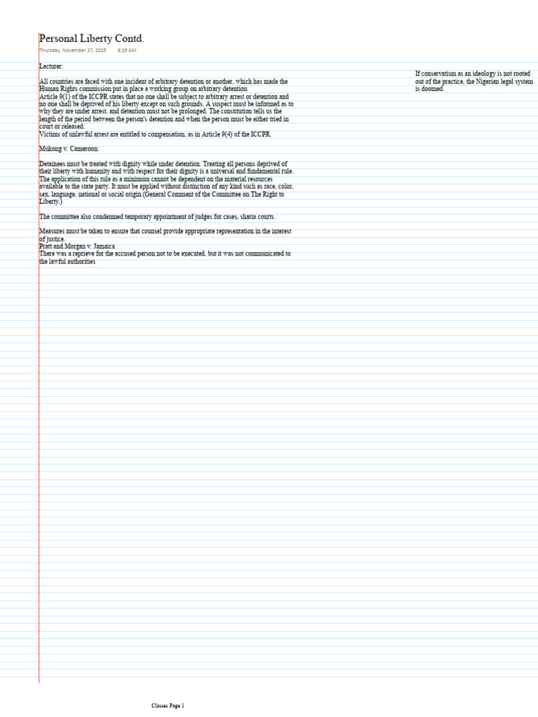 Personal Liberty Contd | PDF