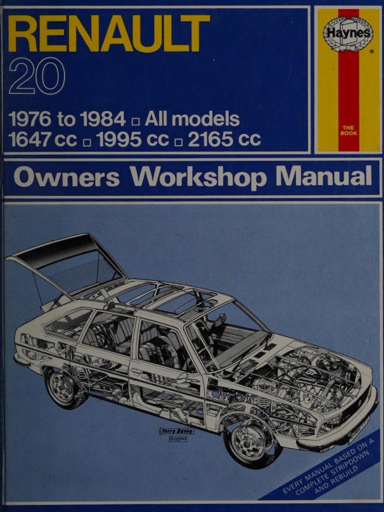 Renault 20 Workshop Manual Guide | PDF | Gasoline | Manual Transmission