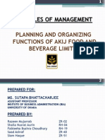 Principles of Management: Planning and Organizing Functions of Akij Food and Beverage Limited