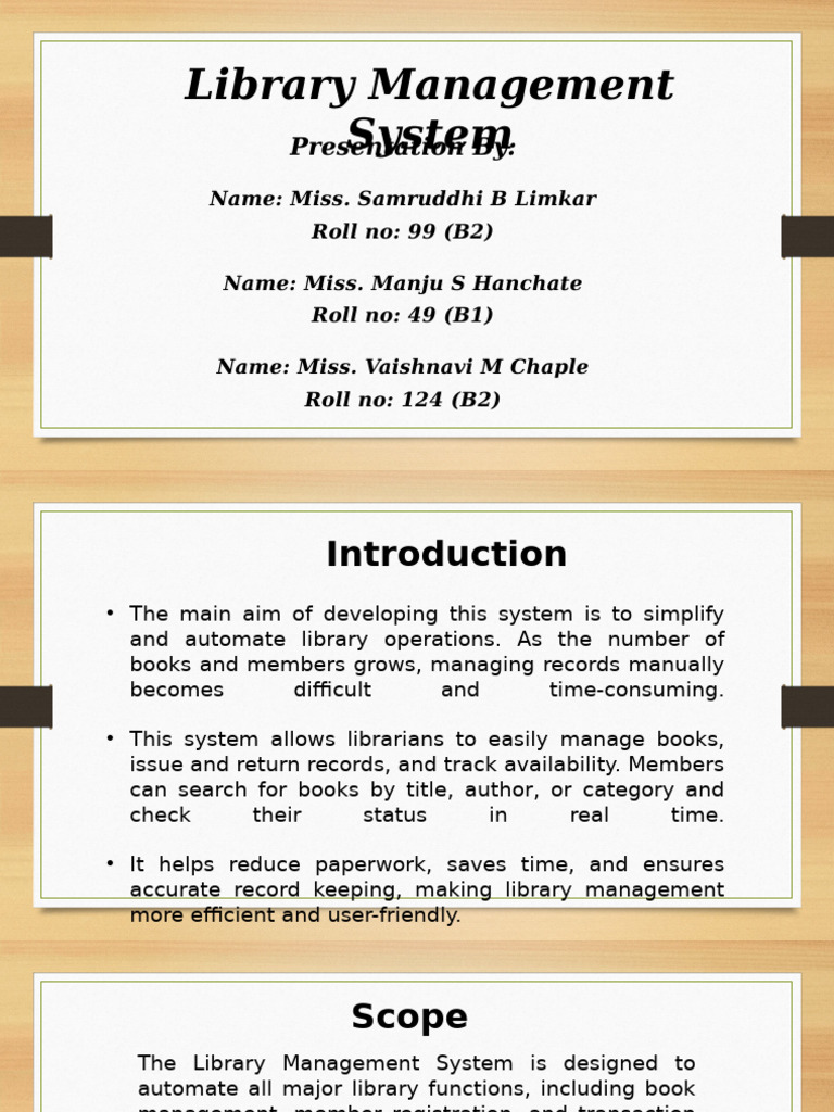 Library Management System Overview | PDF | Databases | Computing