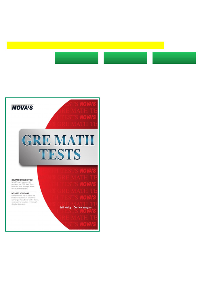 GRE Math Tests full digital chapters | PDF