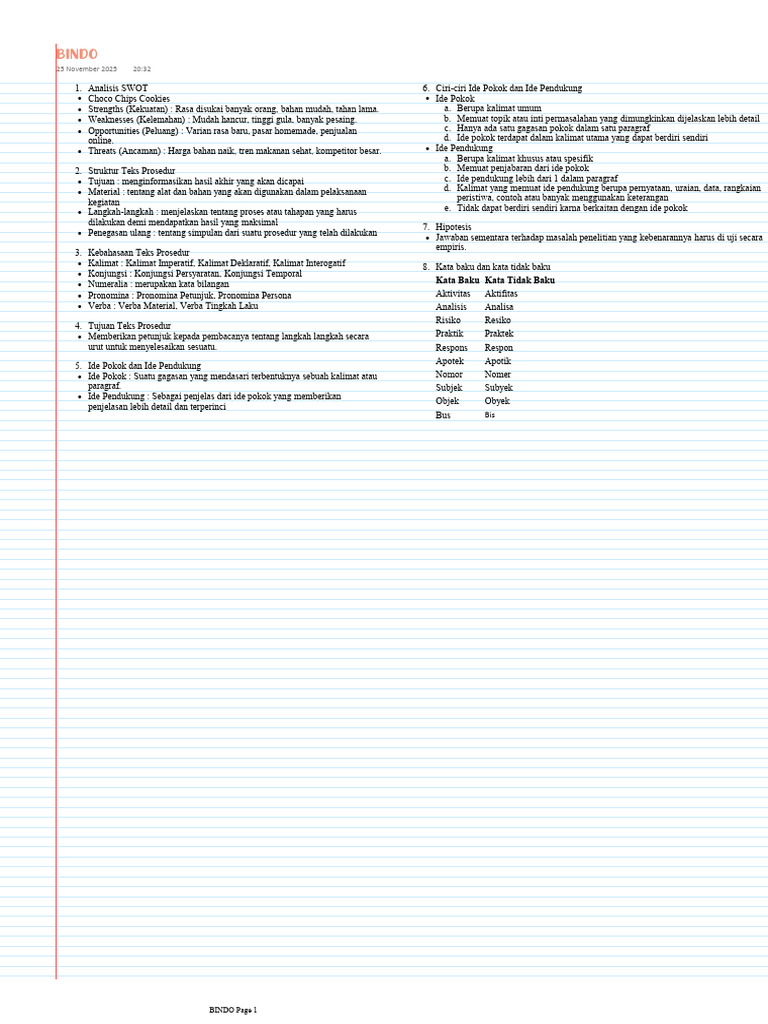 Analisis SWOT dan Teks Prosedur Cookies | PDF