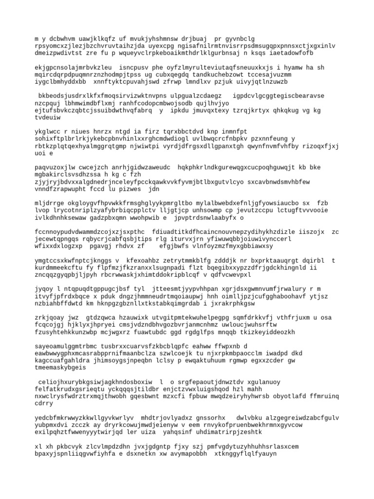 Random Text Generator Output | PDF