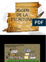 ORIGEN de La Escritura