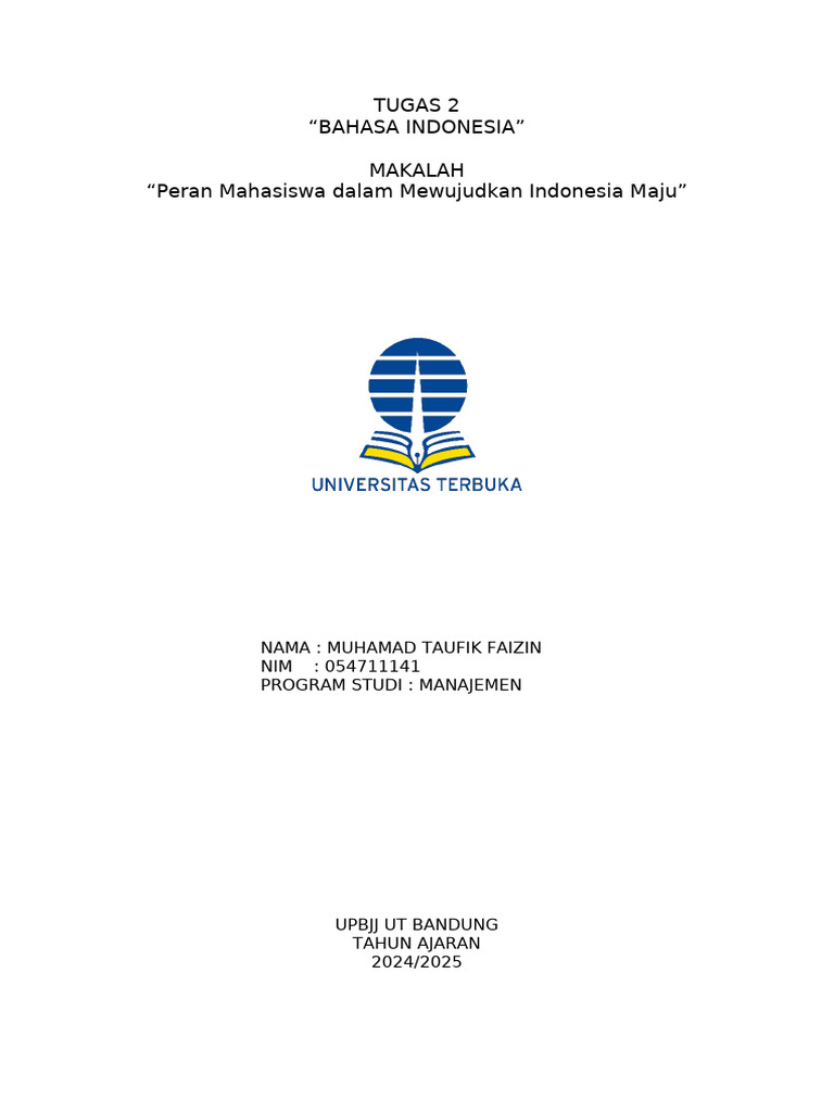 TUGAS 2 Bahasa Indonesia | PDF