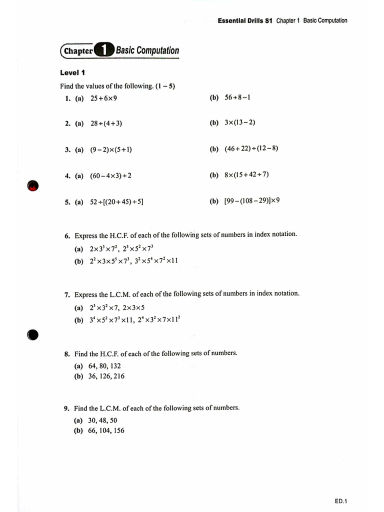 New Effective Learning Mathematics S.1 | PDF