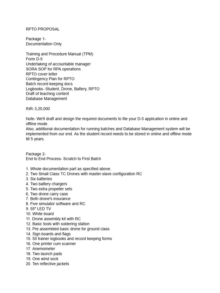 RPTO Proposal Aug'25 | PDF