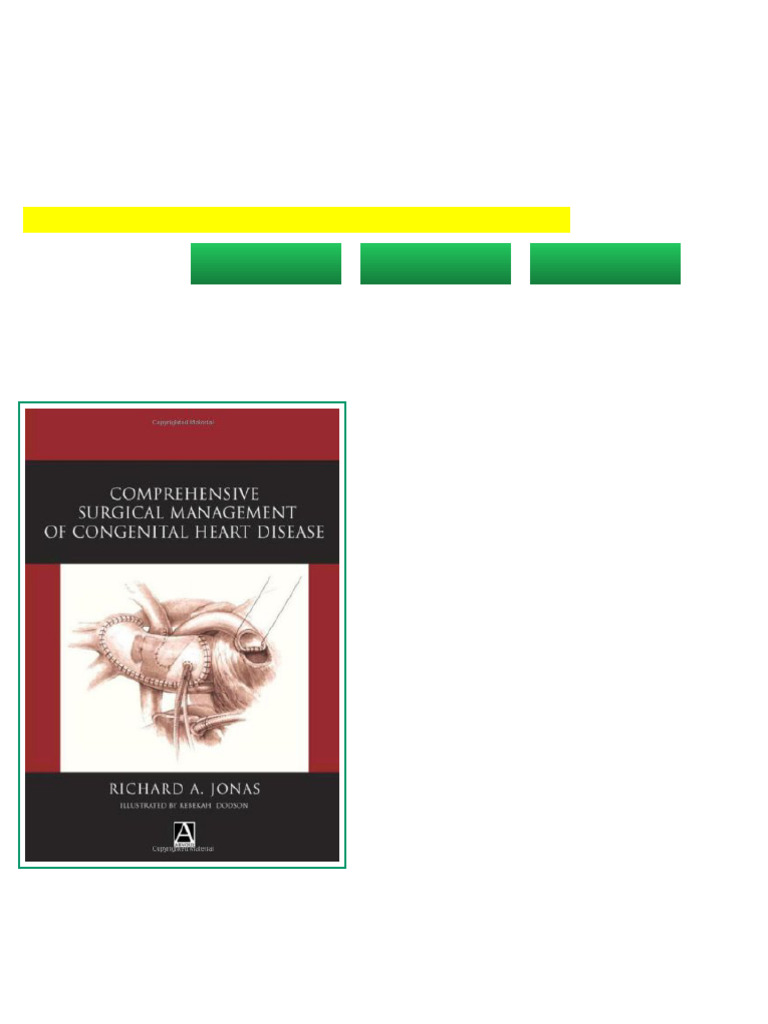 Comprehensive Surgical Management of Congenital Heart Disease 1st ...