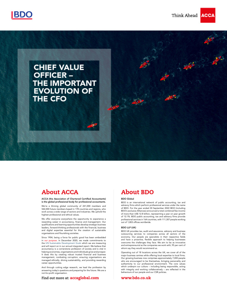 Evolution of CFO to Chief Value Officer | PDF | Sustainability | Chief ...