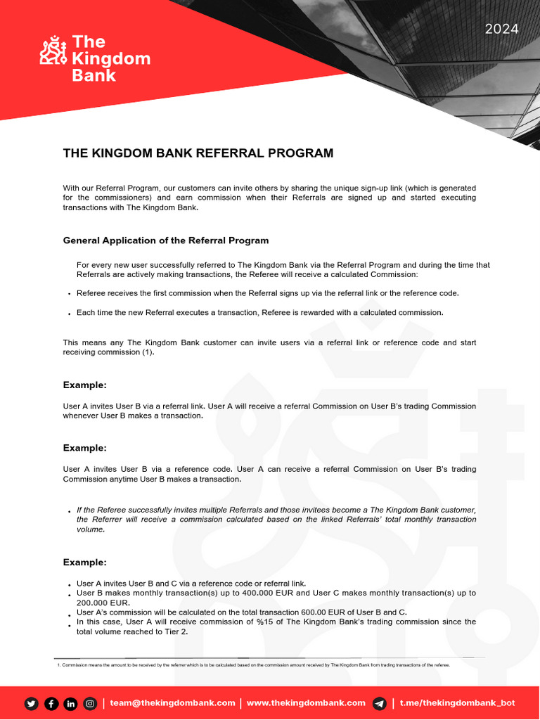 Referral Program - TKB PDF | PDF