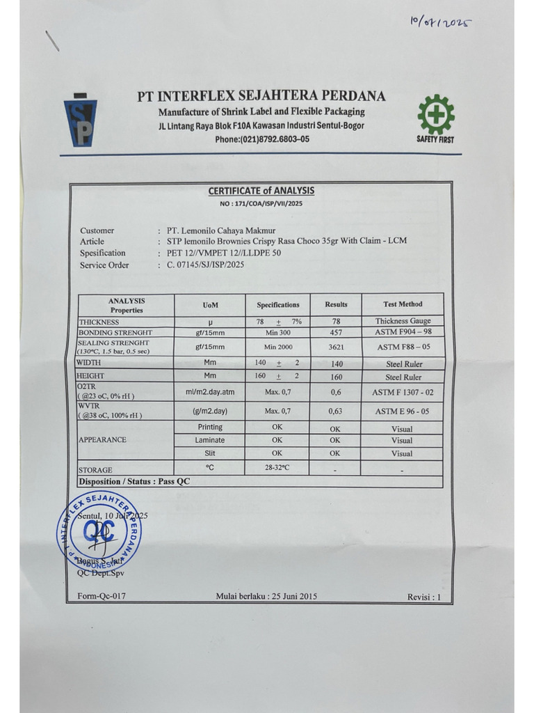 STP Interflex 100725 | PDF