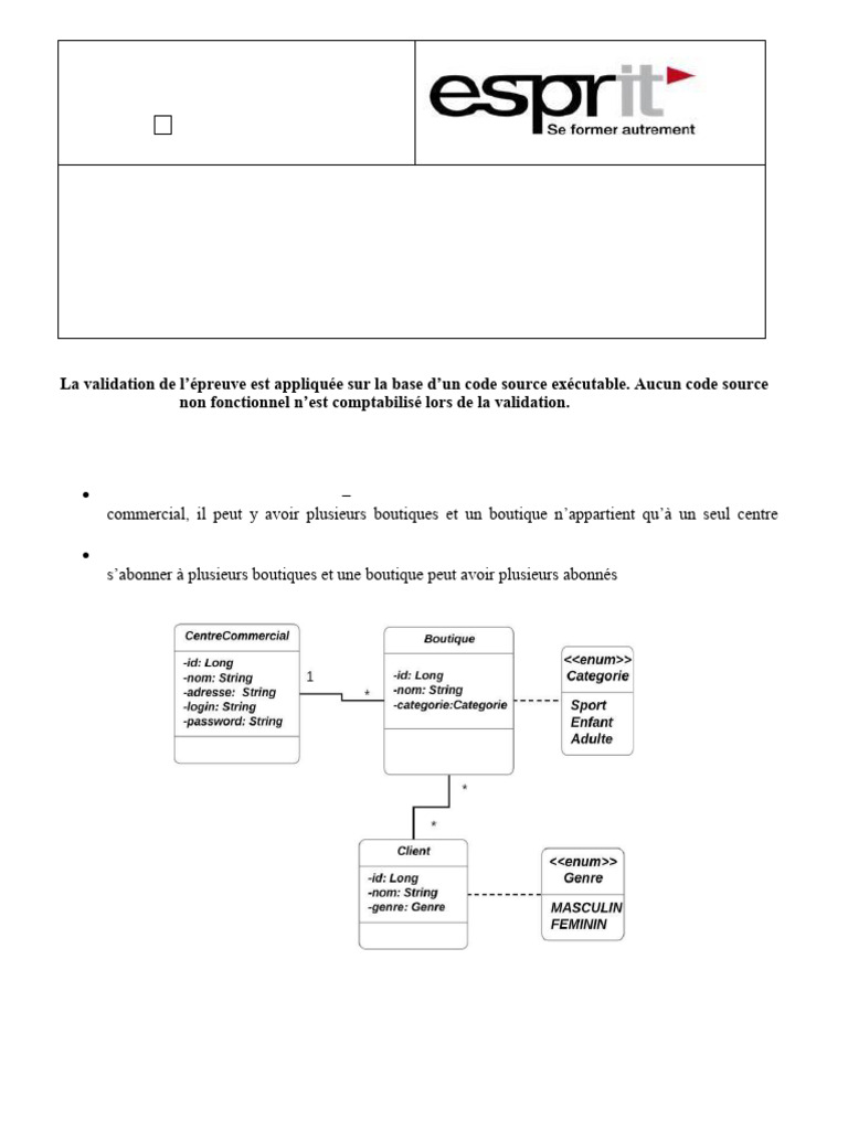Examen Blanc: Projet Spring Centre Commercial | PDF | Informatique ...