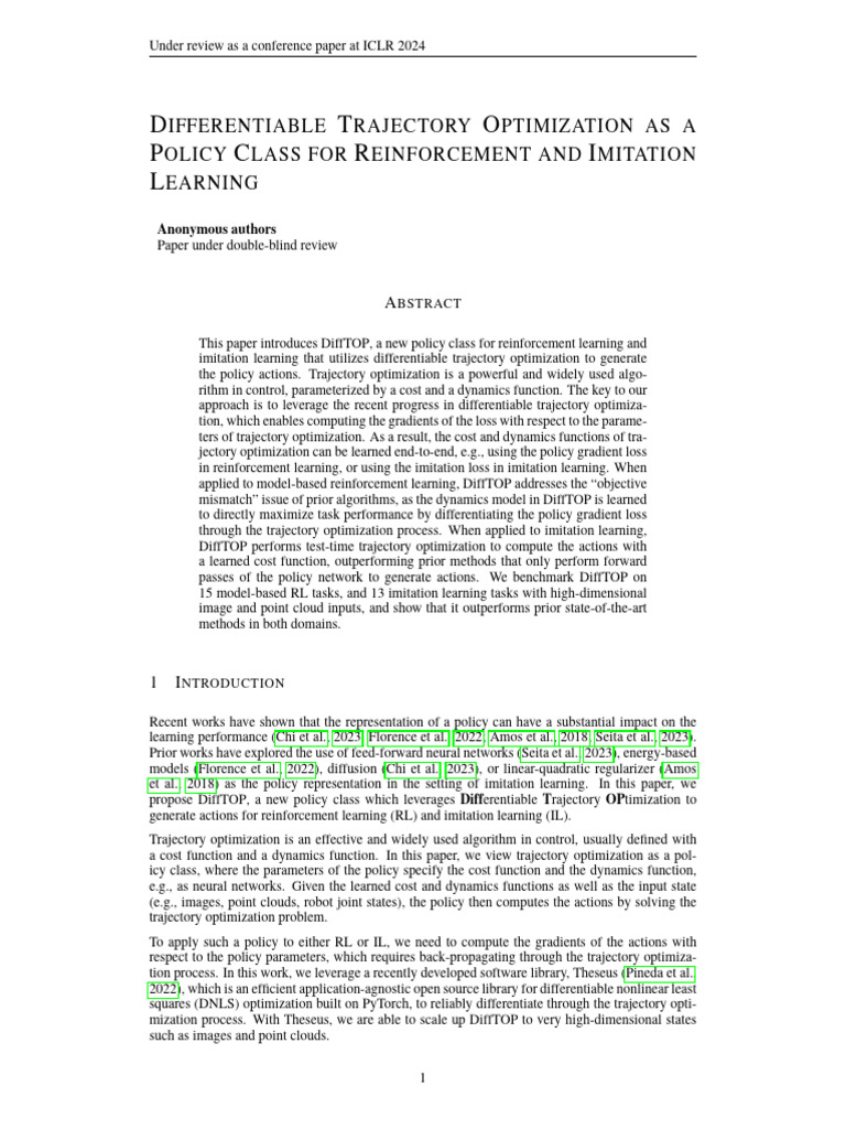 Differentiable Trajectory Optimization for RL | PDF | Mathematical ...