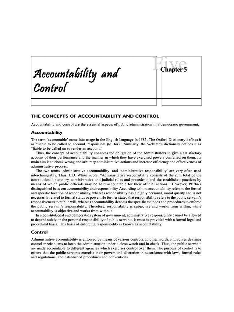 Administrative Accountability | PDF