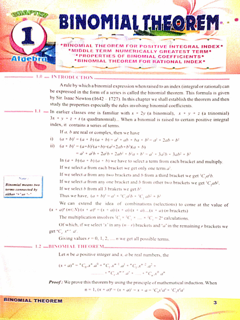 Binomial Theorem | PDF