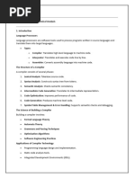 RGPV Compiler Design Revision Notes | PDF | Parsing | Computer Programming