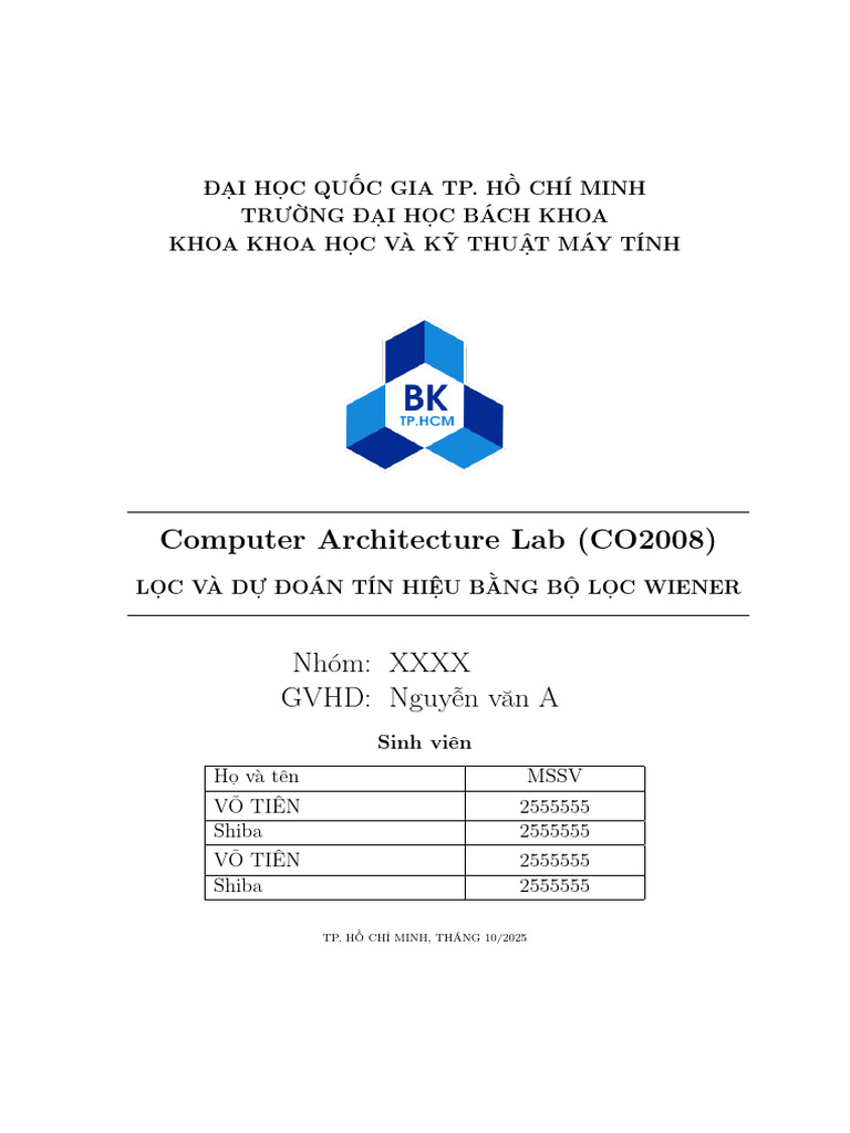 Template KTMT HK251 | PDF